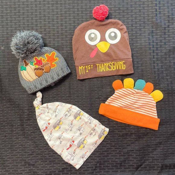 4-pack Baby Hats Size Unique EUC - Picture 1 of 10